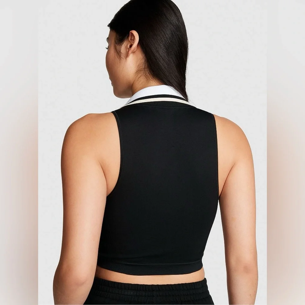 VS Pink Black Polo Tank Top - Picture 2 of 2